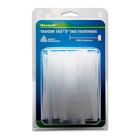 Monarch Marking System Monarch Tagger Tail 2 Tag Fasteners, Polypropylene, 1000/Pack 925045